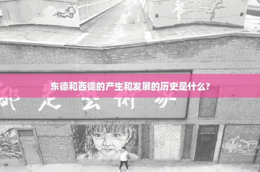 东德和西德的产生和发展的历史是什么?