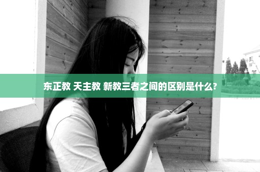 东正教 天主教 新教三者之间的区别是什么?