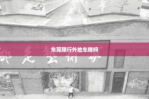东莞限行外地车牌吗