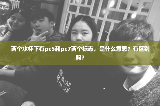 两个水杯下有pc5和pc7两个标志，是什么意思？有区别吗？