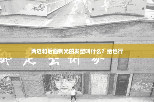 两边和后面剃光的发型叫什么？给也行