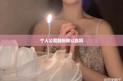 个人公司股份转让合同