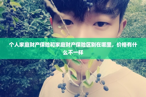 个人家庭财产保险和家庭财产保险区别在哪里，价格有什么不一样