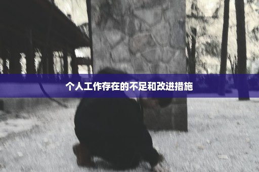 个人工作存在的不足和改进措施