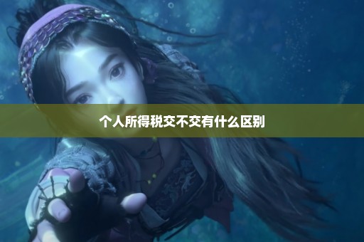 个人所得税交不交有什么区别