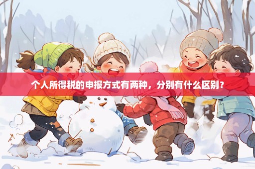 个人所得税的申报方式有两种，分别有什么区别？