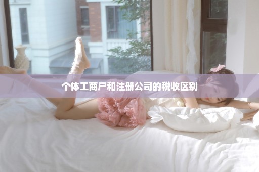 个体工商户和注册公司的税收区别