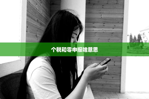 个税和零申报啥意思