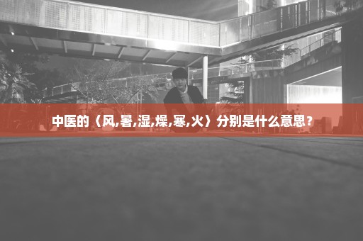 中医的〈风,暑,湿,燥,寒,火〉分别是什么意思？
