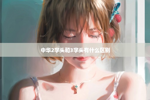 中华2字头和3字头有什么区别
