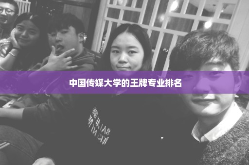 中国传媒大学的王牌专业排名