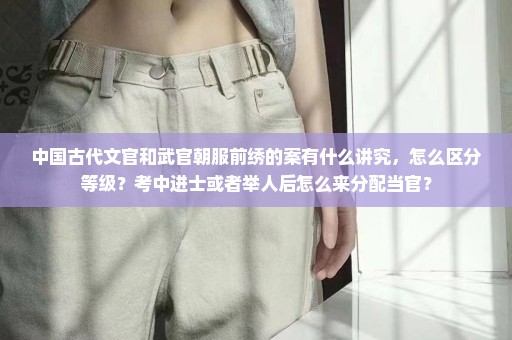 中国古代文官和武官朝服前绣的案有什么讲究，怎么区分等级？考中进士或者举人后怎么来分配当官？