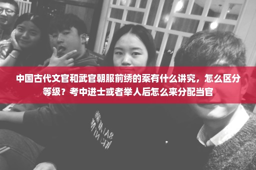 中国古代文官和武官朝服前绣的案有什么讲究，怎么区分等级？考中进士或者举人后怎么来分配当官