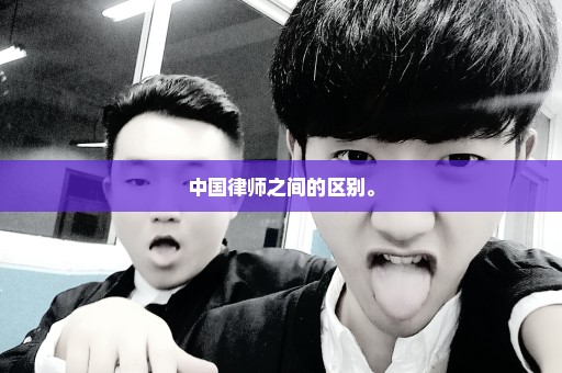 中国律师之间的区别。