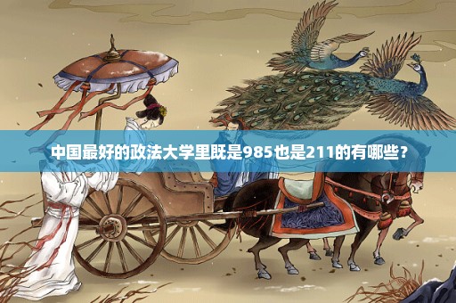 中国最好的政法大学里既是985也是211的有哪些？
