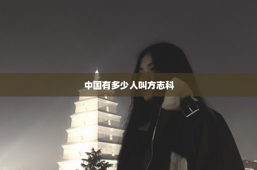 中国有多少人叫方志科