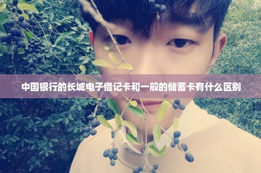 中国银行的长城电子借记卡和一般的储蓄卡有什么区别