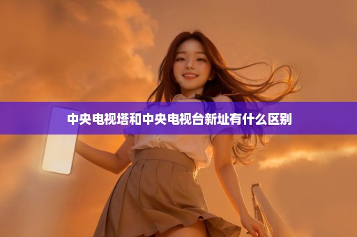 中央电视塔和中央电视台新址有什么区别