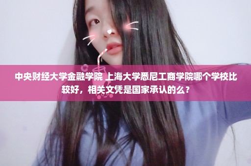 中央财经大学金融学院 上海大学悉尼工商学院哪个学校比较好，相关文凭是国家承认的么？