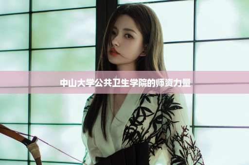 中山大学公共卫生学院的师资力量