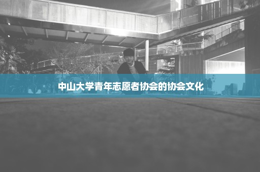 中山大学青年志愿者协会的协会文化