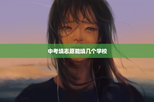 中考填志愿能填几个学校