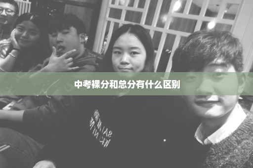 中考裸分和总分有什么区别