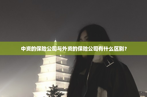 中资的保险公司与外资的保险公司有什么区别？