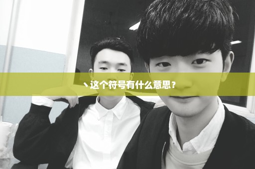 丶这个符号有什么意思？