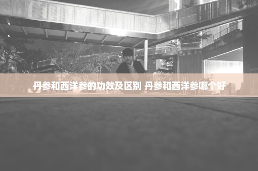 丹参和西洋参的功效及区别 丹参和西洋参哪个好