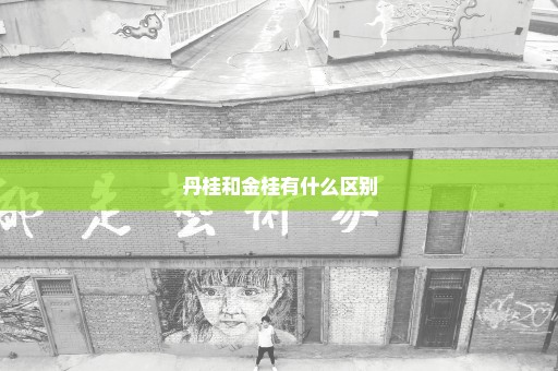 丹桂和金桂有什么区别