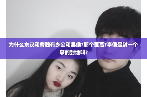 为什么东汉和曹魏有乡公和县侯?那个更高?亭侯是封一个亭的封地吗?