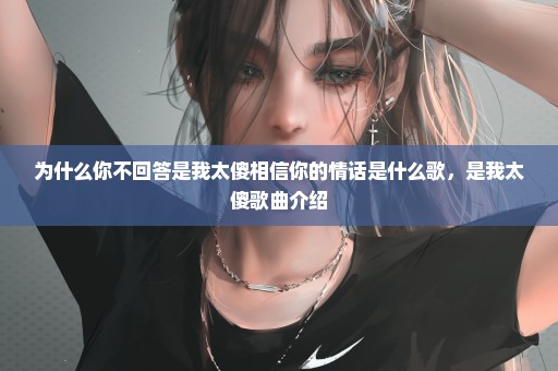 为什么你不回答是我太傻相信你的情话是什么歌，是我太傻歌曲介绍