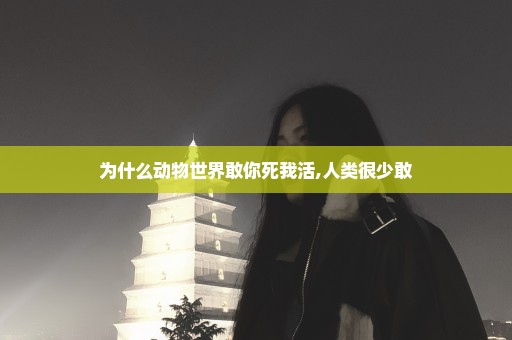 为什么动物世界敢你死我活,人类很少敢