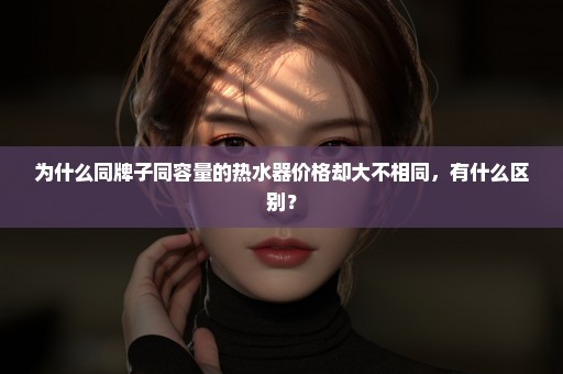为什么同牌子同容量的热水器价格却大不相同，有什么区别？