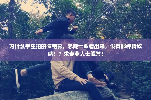 为什么学生拍的微电影，总能一眼看出来，没有那种精致感！？求专业人士解答！