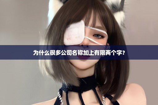 为什么很多公司名称加上有限两个字？