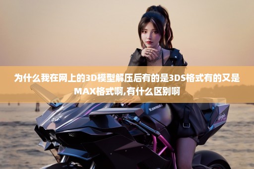 为什么我在网上的3D模型解压后有的是3DS格式有的又是MAX格式啊,有什么区别啊