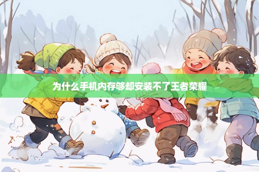 为什么手机内存够却安装不了王者荣耀