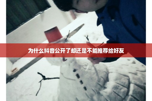为什么抖音公开了却还是不能推荐给好友