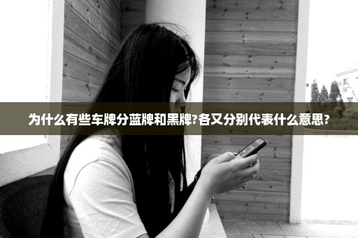 为什么有些车牌分蓝牌和黑牌?各又分别代表什么意思?
