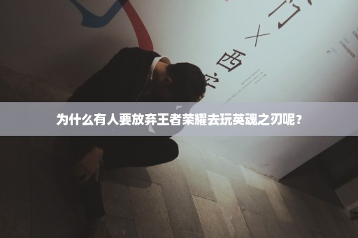 为什么有人要放弃王者荣耀去玩英魂之刃呢？