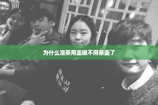 为什么泡茶用盖碗不用茶壶了