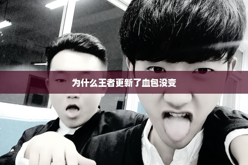 为什么王者更新了血包没变