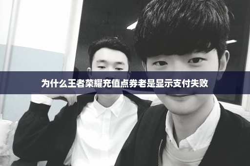 为什么王者荣耀充值点券老是显示支付失败