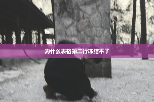 为什么表格第二行冻结不了