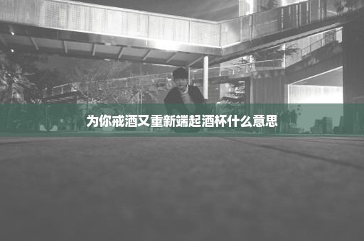 为你戒酒又重新端起酒杯什么意思