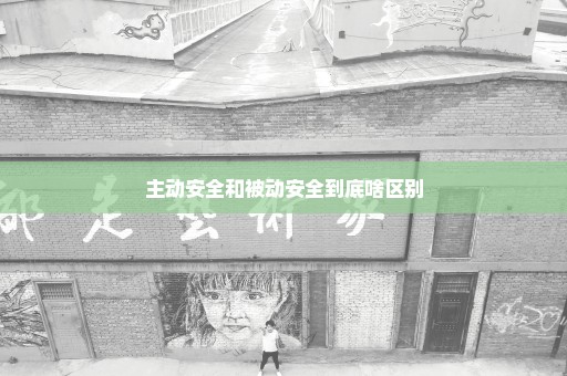 主动安全和被动安全到底啥区别