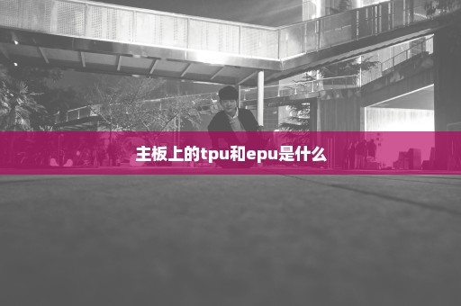 主板上的tpu和epu是什么