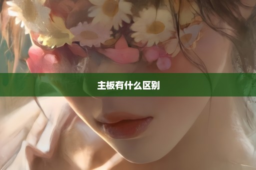 主板有什么区别